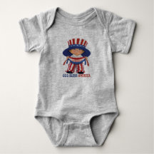 God Bless America "Baby Bodysuit" 4th of July