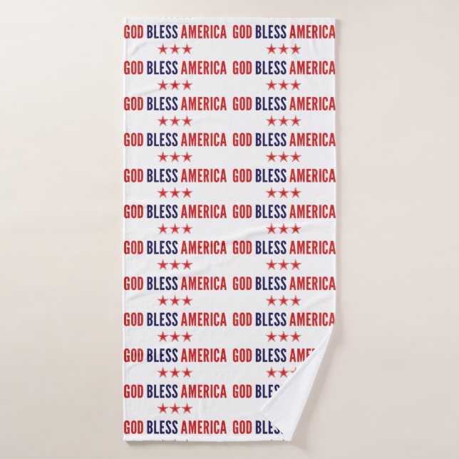 God Bless America Bath Towel (Bath Towel)