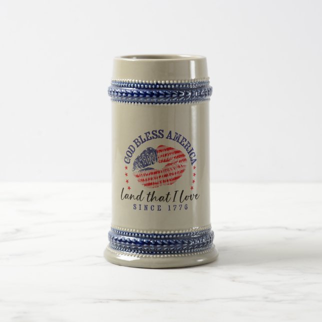 God Bless America - Beer Stein (Center)