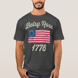 God Bless America Betsy Ross Flag 1776 Vintage T-Shirt