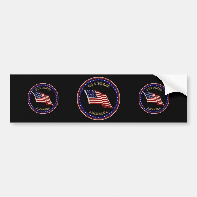 God Bless America Bumper Sticker (Front)