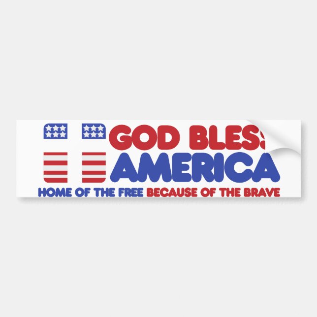 God Bless America Bumper Sticker (Front)