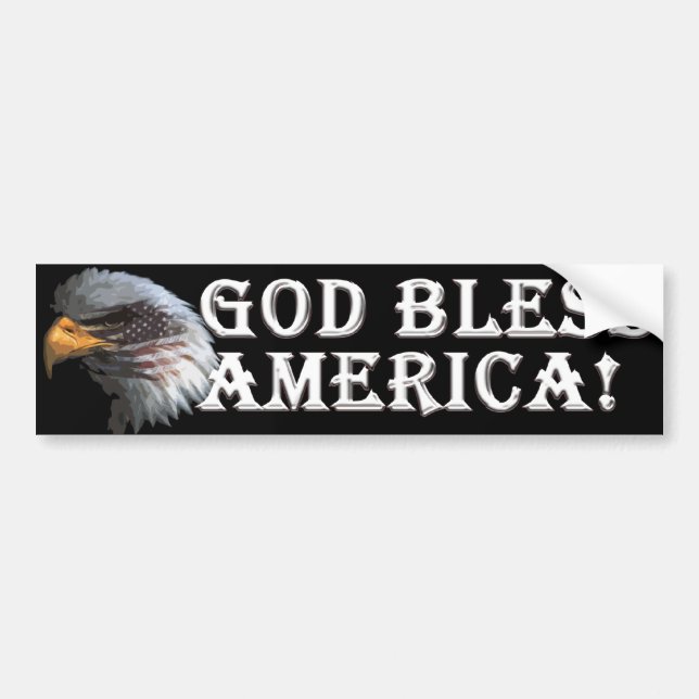 God Bless America Bumper Sticker (Front)