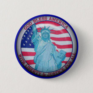 God Bless America Button