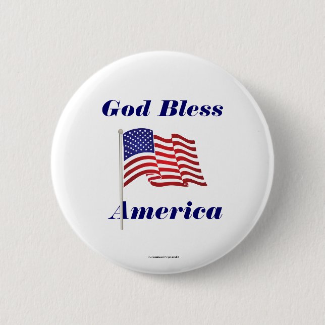 God Bless America Button/Lapel Pin (Front)