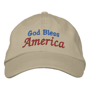 God Bless America by SRF Embroidered Hat