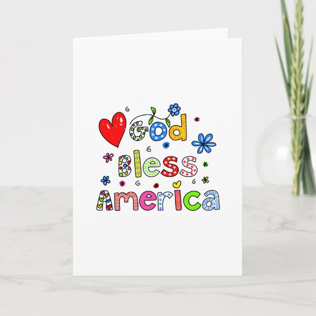 God Bless America Card (Front)