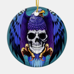 God Bless America Ceramic Ornament