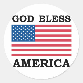 God Bless America Classic Round Sticker