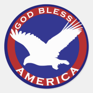 God Bless America  Classic Round Sticker