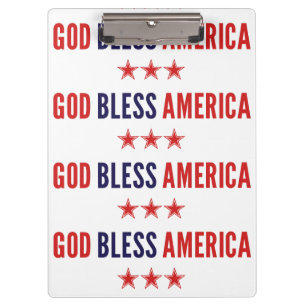 God Bless America Clipboard