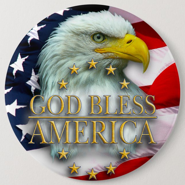 God Bless America/Colossal, 6 Inch Round Button (Front)