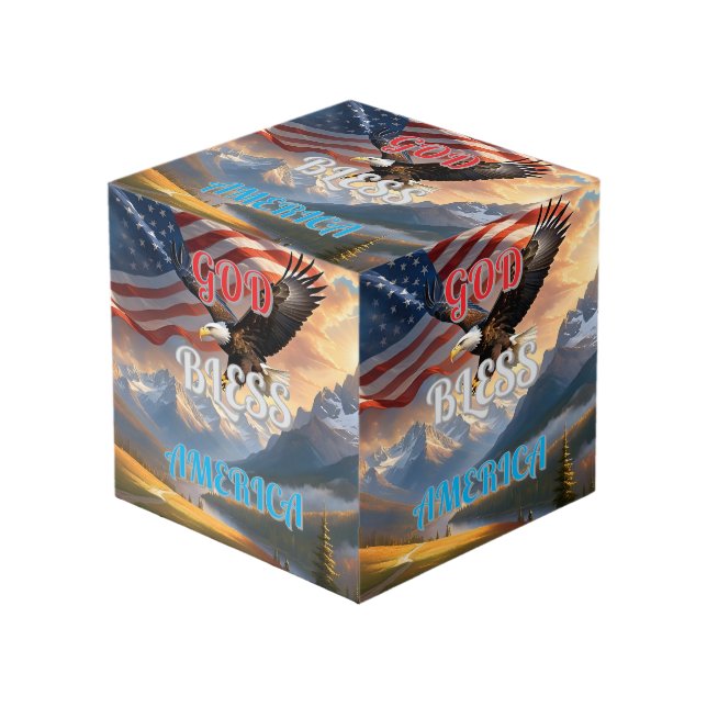 GOD BLESS AMERICA CUBE (Front Angled)