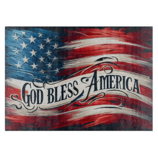 God Bless America Cutting Board