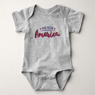 God Bless America Design Baby Bodysuit
