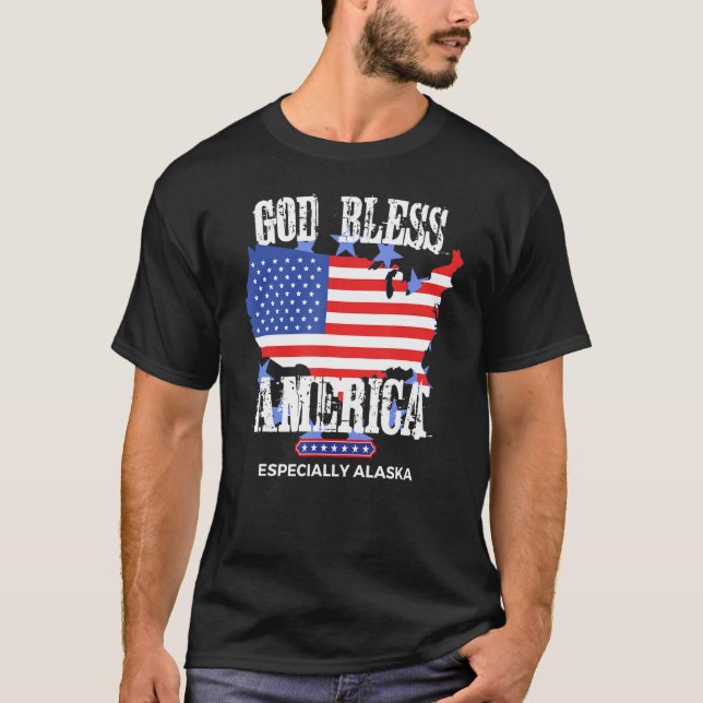 God Bless America Especially Alaska Awesome US Sta T-Shirt