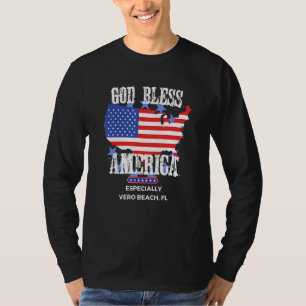 God Bless America Especially Vero Beach FL US Stat T-Shirt