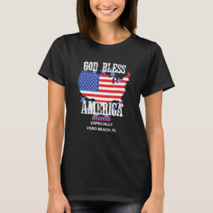 God Bless America Especially Vero Beach FL US Stat T-Shirt