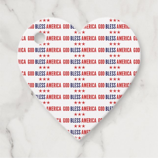 God Bless America Favour Tags (Front)