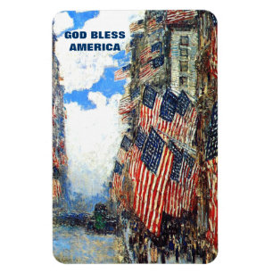 God Bless America. Fine Art Patriotic Magnet