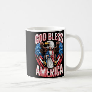God Bless America Flag Jesus Christian Eagle Patri Coffee Mug
