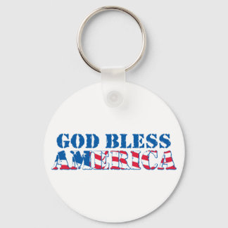 God Bless America (flag) Keychain