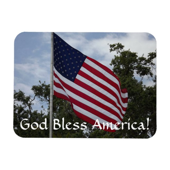 God Bless America Flag Magnet (Horizontal)