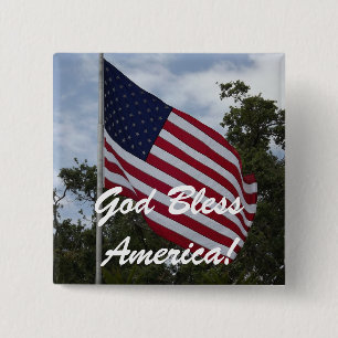 God Bless America Flag Pin
