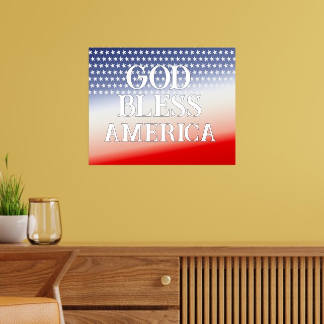 God Bless America Foil Prints (In Situ (Living Room))