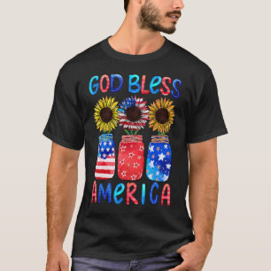 God Bless America For Women Patriotic 4th Of July  T-Shirt