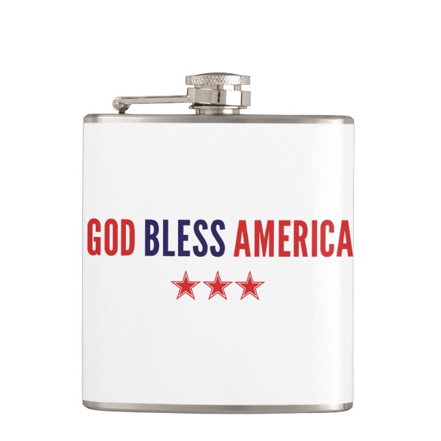 God Bless America Hip Flask (Front)