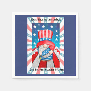 God Bless America Home Sweet Home Napkin