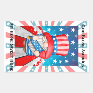 God Bless America  Home Sweet Home  Sticker