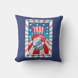 God Bless America Home Sweet Home Throw Pillow