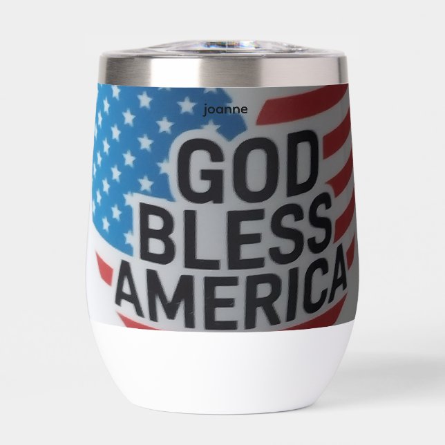 God Bless America insulated tumbler (Front)