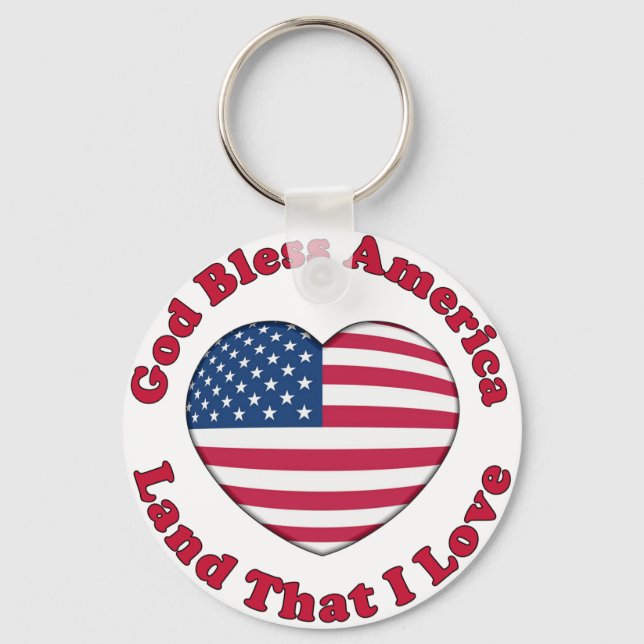 God Bless America Keychain (Front)