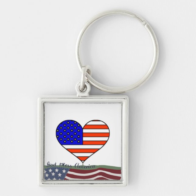 God Bless America Keychain (Front)