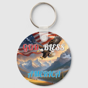 GOD BLESS AMERICA KEYCHAIN