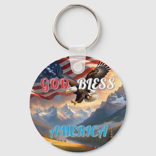 GOD BLESS AMERICA KEYCHAIN (Front)