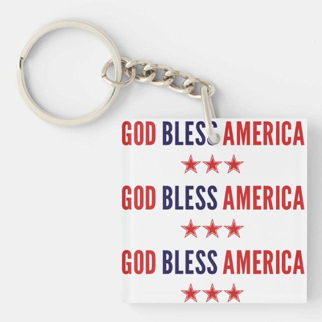God Bless America Keychain (Front)