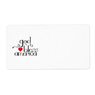 God Bless America Label