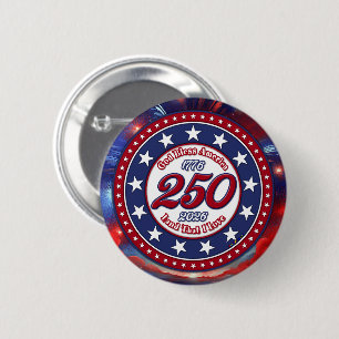 God Bless America Land That I Love Graphic Fire R 2 Inch Round Button
