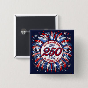 God Bless America Land That I Love Graphic Fire W 2 Inch Square Button