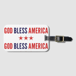 God Bless America Luggage Tag