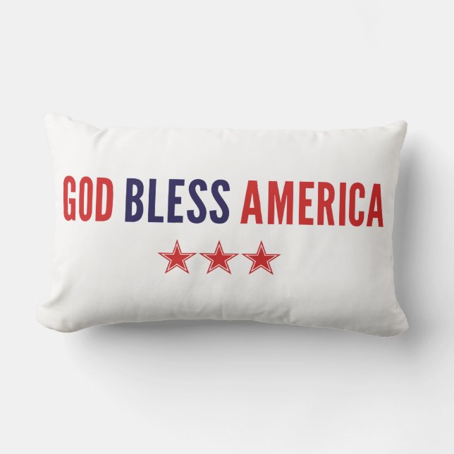 God Bless America Lumbar Pillow (Front)