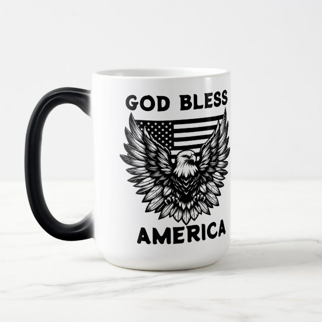 GOD BLESS AMERICA MAGIC MUG (Left)
