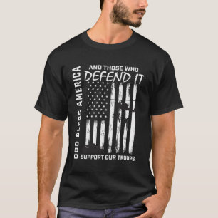 God Bless America Military Veteran Support Our Tro T-Shirt