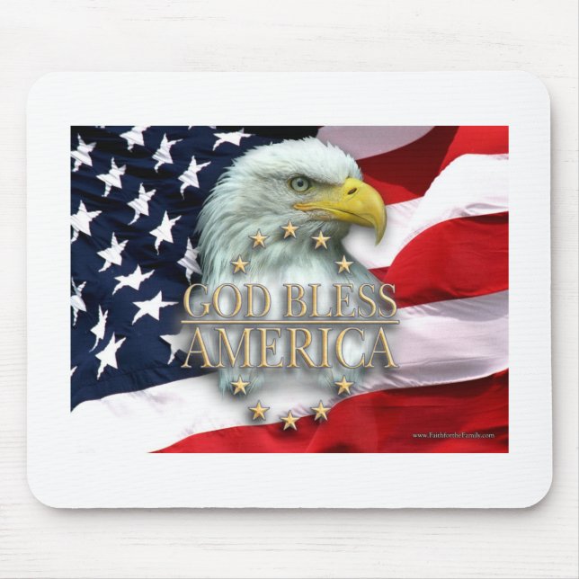 God Bless America Mouse Pad (Front)