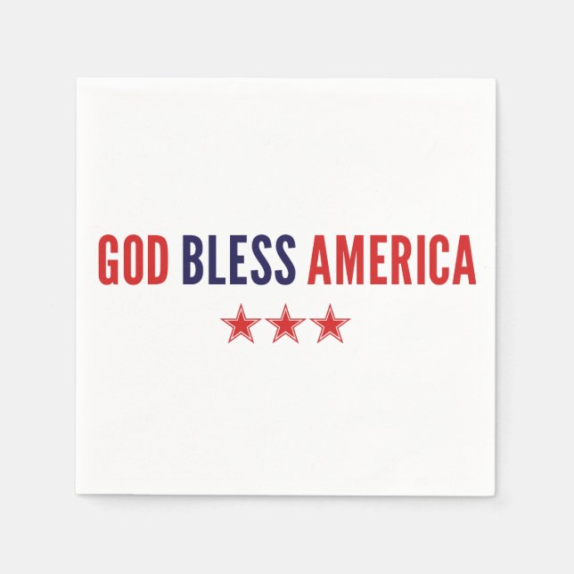 God Bless America Napkin (Front)
