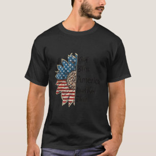 God Bless America Patriotic 4Th Of July Usa Flag T-Shirt